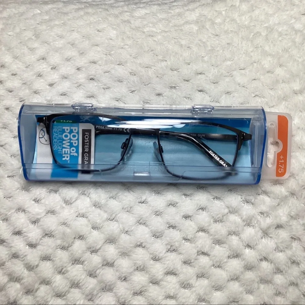 Foster Grant Pop Of Power Blue Light Reading Glasses +1.75